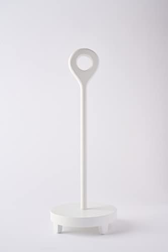 Mud Pie Wooden Paper Towel Holder, White, 16 1/2" X 6" Dia #TOP1