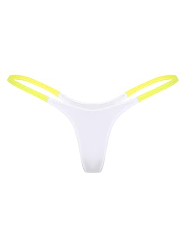 Riismen Mujer Micro Tanga T Back Unicolor Ropa Interior Lencería Ropa Interior Sexy Blanco Talla única