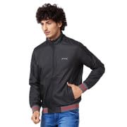 Image of Spykar Men's Standard Length Jet Cotton Straight Fit Full Sleeve Plain Stand Collar Casual Jacket