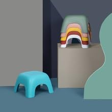 Taburetes apilables de plástico de 20 x 29 cm para baño y dormitorio infantiles 4