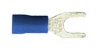 First Source Vinyl Insulated #10 Size Fork Terminal 16-14 Gauge (Blue) - 100 Pieces