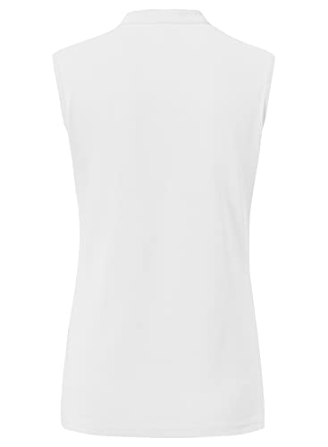 Image of BGOWATU Women's Golf Polo T-Shirts Sleeveless V Neck Collarless Tennis Shirts UV Protection Quick Dry Lightweight