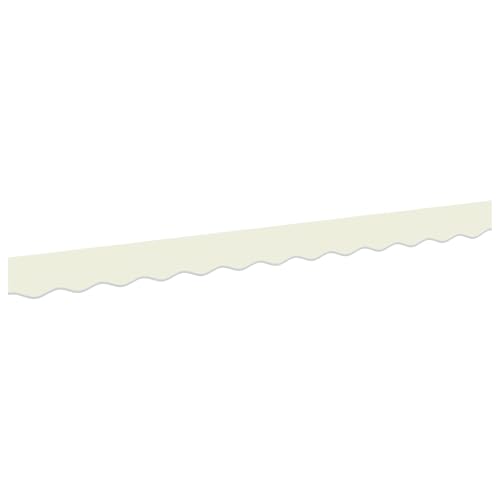 Tomostar Tissu de Remplacement de Cantonnière d’auvent, Lambrequin pour Store Toile de Remplacement Bandeau Banderole Store Banne Cadre de 2,5 m Crème...