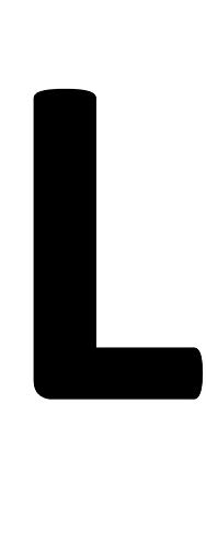 Alphabet Letters “L”- Durable Vinyl Floor Marker by Graphical Warehouse- Wall, Floor, or Mailbox Marker (4" (10 Pack), Black)