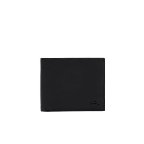 Lacoste Carteira masculina clássica média para moedas, Preto, One Size, Carteira clássica média para moedas