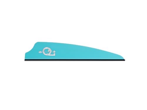 Q2i Fusion X-II | 2.5" | 36pk | Teal High-Performance Arrow Fletching Vanes with Tri-Fusion Adhesion Technology for Target Archery