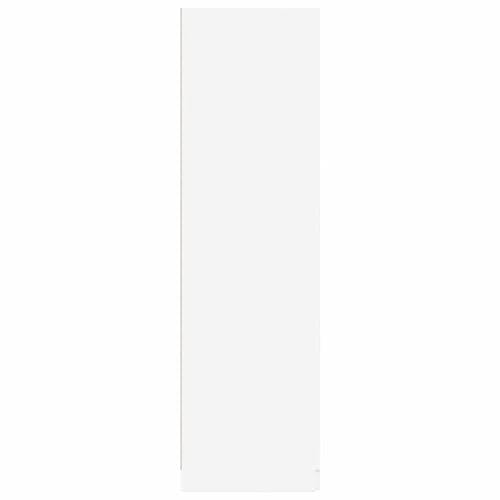 Armario para pasillo blanco con dos puertas batientes y compartimento grande para ropa de hogar 6
