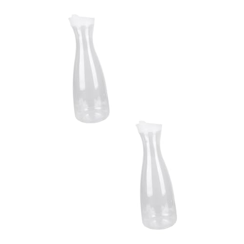 Cabilock 2 Pièces Bouilloire de capacité cocktail light pot acrylique pichet à eau en acrylique cruche d'eau bouilloire à vin bouilloire à jus en acrylique Avec couverture Un verre
