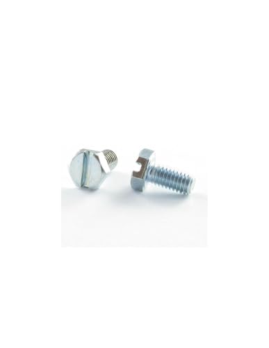 Vis Express - Vis métaux Tête hexagonale th M5X10 Fendue Acier zingué blanc Conditionnement 1 pièce