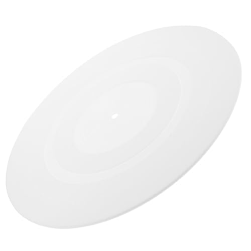 Toyvian Protective Record Pad Vinyl Turntable Mat White Slipmat for Record Player