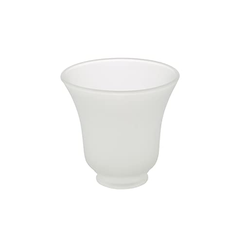 Image of Aspen Creative 23137-4A Transitional Frosted Ceiling Fan Shade, 2-1 /8 inch Fitter, 4-3 /4 inch Diameter x 4-3 /4 inch Height, 4 Pack Replacement Glass