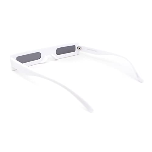 SA106 80s Squared Narrow Rectangular Robotic Futurism Plastic Sunglasses3