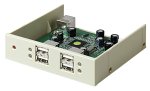 Baie de Lecteur USB 2.0 Belkin F5U261-IVO hub de façade 4 ports informatique