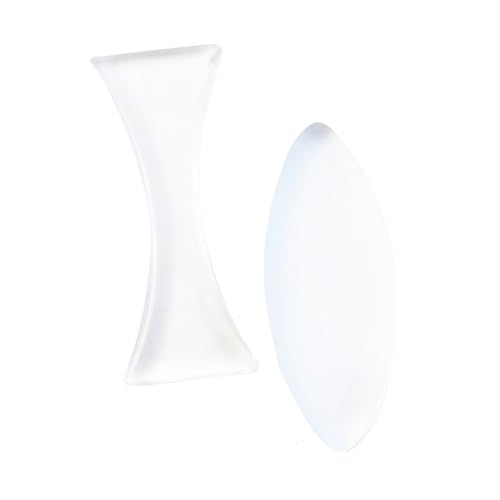 FUNOMOCYA 2pcs Convex Lens Polished Optical Lens Prisma Prism Glasses Lab Optical Lens Optics Science Kit Ground Lens Double Concave Lens Physics Teaching Prisms Acrylic Transparent