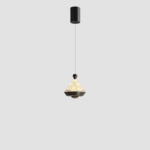 Lámpara colgante LED regulable de aluminio con diseño de candelabro triangular 2