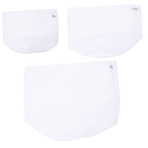 CHILDWEET 3pezzi Sacco Per Bucato in Rete Bianca Coulisse Realizzato in Poliestere Di Protezione Capi Delicati in Lavatrice e Asciugatrice Pieghevole e Leggero