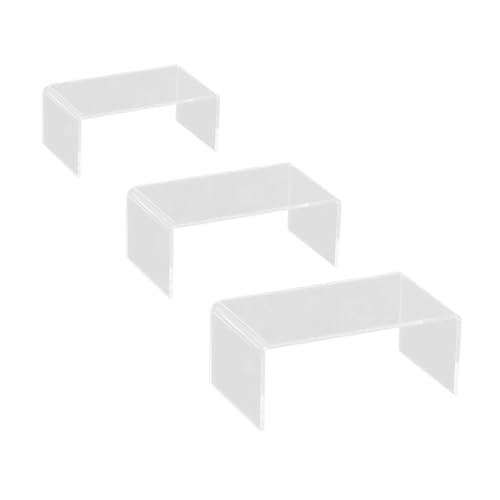 Présentoir transparent acrylique forme U pour agencer les vitrines de magasins de chaussures