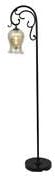 Décor Therapy PL1579 64 inch Textured Bronze Floor Lamp with Mercury Glass Globe, 64", Brown
