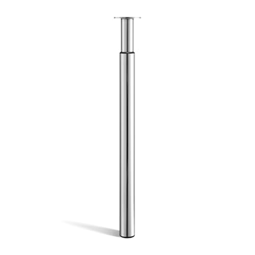 GREENSAPPIRE Table Leg Adjustable Height 710mm-1100mm Breakfast Bar Worktop Support Table Leg Brushed Steel for Furniture Dining Table Coffee Table Bar Table (Chrome 1 PCS)