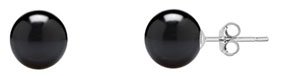 Sterling Silver Onyx Ball Stud Earring