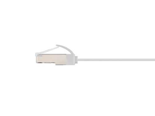 Cable patch Ethernet Cat6A plano 20 ft blanco miniatura 2