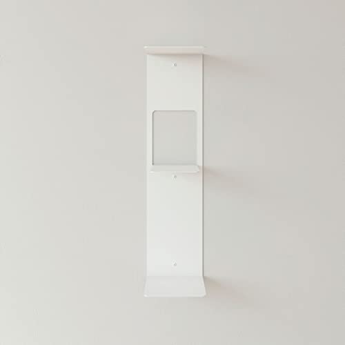 KION HOME | Estante Metálico Vertical Flotante de Pared | Ideal para organización de Libros y decoración | Acero Lacado al Horno | Fabricado en España (White) Cover