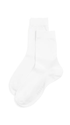 Image of FALKE Women's Cotton Touch Ankle Socks, White, S-M, Small-Medium