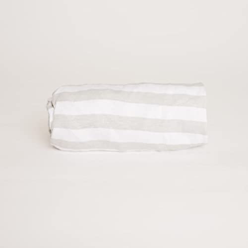 Nodnal Co. Gray Bassinet Fitted Sheet - 100% Cotton For Baby Girl/Boy - Gender Neutral Grey Chevron, Polka Dot, Stripe Universal Fitted Cover Sheets (Stripe) #TOP1