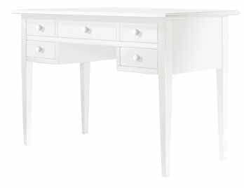  CasaPiù est 2019 Scrittoio, arte povera, in legno massello e mdf con rifinitura in bianco opaco - Mis. 100 x 50 x 81