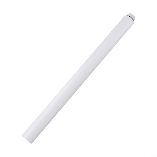 Extensor de ducha de acero inoxidable de 30 cm, barra de extensión redonda de 18 mm para sistema de ducha de bañera, accesorio de baño resistente a la corrosión en negro (blanco)