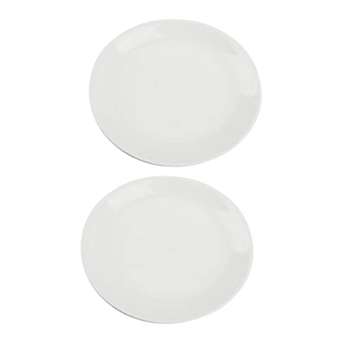 STOBAZA 2Pcs Round Ceramic Seasoning Plate for Aromatherapy Diffuser Electric Oil Burner Home Condiment Dish for Snacks