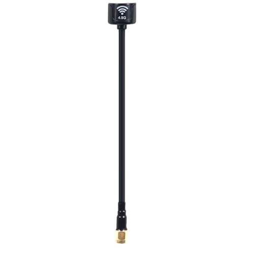 QWinOut 4.9-G Antenna FPV SMA RP-SMA Image Transmission Aircraft Antenna for RC Racing Drone Quadcopter (Black 60mm SMA)