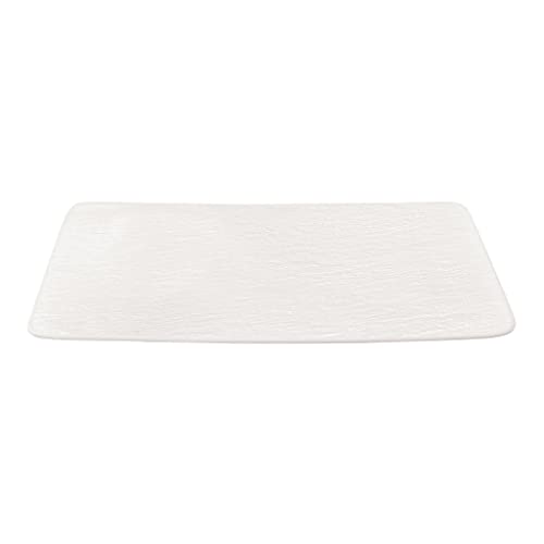Villeroy & Boch - Manufacture Rock Blanc Rectangular Multi-Functional Plate, Beautiful Universal Plate Made from Premium Porcelain, Dishwasher Safe, White