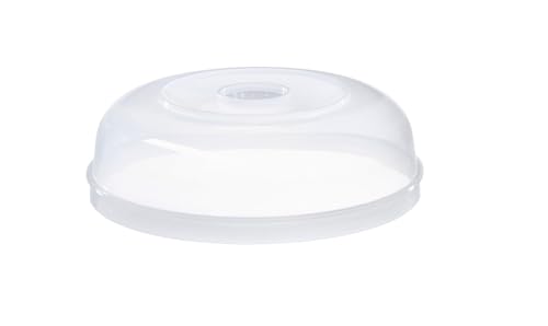 GastroMax Clear Microwave Cover for Food 25cm Wide w/Air Vent - BPA Free Plastic Food Safe Microwave Oven Plate Cover - Dishwasher Safe Microwave Food Cover Max 100 Degrees Celsius Heat Resistance