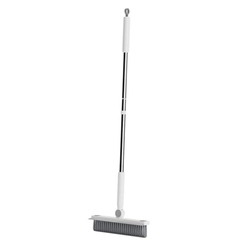 VALICLUD Cepillo de Limpieza 2 en 1 escobas de Polvo Cepillo de Limpieza para Fregar Pisos Escoba casera escobas de la casa para Barrer Interiores Escoba de Barrer Acero Inoxidable