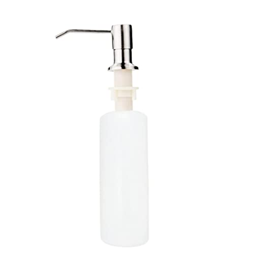 JZK Distributeur Savon pour évier Cuisine avec Bouteille 300ml Distributeur de Savon intégré en Acier Inoxydable brossé pour évier Cuisine, Distributeur...