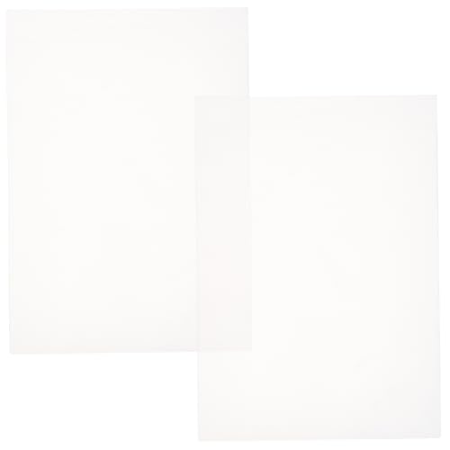 CRASPIRE 2 Alfombrilla Protectora de Silicona para Encimera de 8 x 5 Pulgadas Rectangular Antiadherente de Goma Transparente Color Blanco para Mesa Encimera Posavasos Mantel Individual