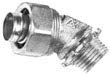 Appleton ST-45100 Liquidtight Connector, 45°, 1", Non-Insulated, Malleable Iron