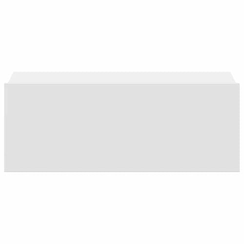 Table de chevet flottante blanche pour optimiser les petits espaces de nuit