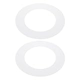 PATIKIL 5' ID 7.5' OD Plastic Trim Ring, 2 Pcs Ceiling Light Goof Rings Matte Circular Light Cover Lighting Fixture for Ceiling Wall Recessed Can Downlights, Translucent Matte White