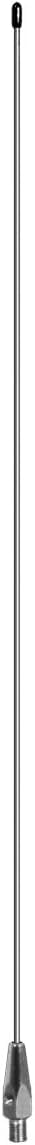 ProComm JBC1020C Whip with Permanent Pressed on Base and Weather Seal O-Ring, 102" 17-7 Stainless Steel Element, Chrome Plated 3/8-24 Threaded Base