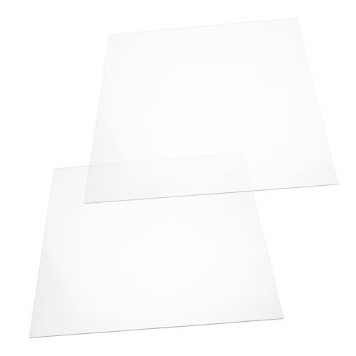 ULTECHNOVO 2 Uds Hojas Lámina acrílica transparente tableros acrílicos para marcos de fotos pizarra acrílica planchas metacrilato transparente policarbonato placas transparente ollas