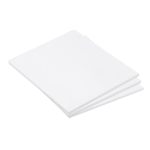 Image of Expanded PVC Plastic Sheet 1 /4 inch Thick, 8 inchx10 inch Lightweight Rigid Foam Sheet, [for Crafts Signage Displays Digital Screen Printing] - White / 3 Pcs