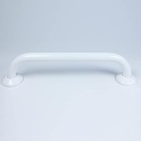 Tropik home White 8" Disabled Grab Rail Bar Handle Mobility Aid Support, Concealed Fixings (20cm) Cover