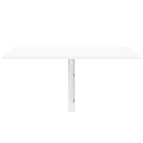 Table pliante pour cuisine blanche avec cadre triangulaire 90°
