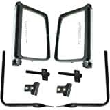 Plastic Gypsy RI-H-NO Big Size Convex Exclusive Stock Model Latest Side Mirror for ATV, Black Colour Compatible for Maruti Gypsy | Maruti Gypsy Spare Parts | Maruti Gypsy Accessories