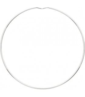 Créoles Or Blanc 750 FLAVIE de 50 mm l'accessoire idéal des tenues de bureau aux soirées chic