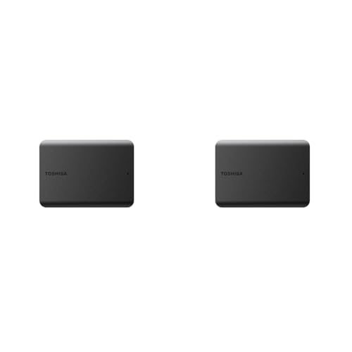 Image of Toshiba Canvio Basics 4TB Portable External Hard Drive USB 3.0, Black - HDTB540XK3CA & Canvio Basics 2TB Portable External Hard Drive USB 3.0, Black - HDTB520XK3AA