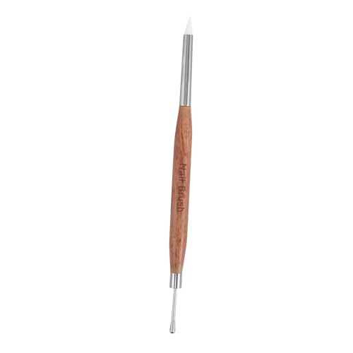 AUTSUPPL Lápiz Doble Punta para Arte de Uñas Herramienta Multifuncional para Esculpir Gel Raspar y Pintar Pinceles de Detalle Color Marrón para Manicura Profesional y Uso Casa