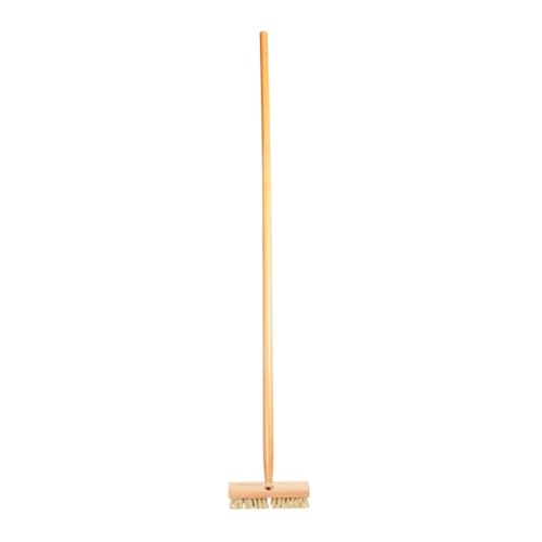 Image of Restaurantware-Clean Tek Professional 8 Inch Deck Brush, 1 Heavy-Duty Scrubber Brush - Stiff Bristles, Ergonomic Handle, Wood Cleaning Scrub, for Removing Deck Stain, Ideal for Wood Or Fence